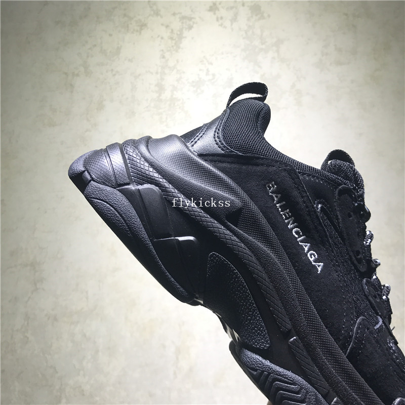 Balenciaga 2017 Fall Winter Triple-S Sneakers All Black